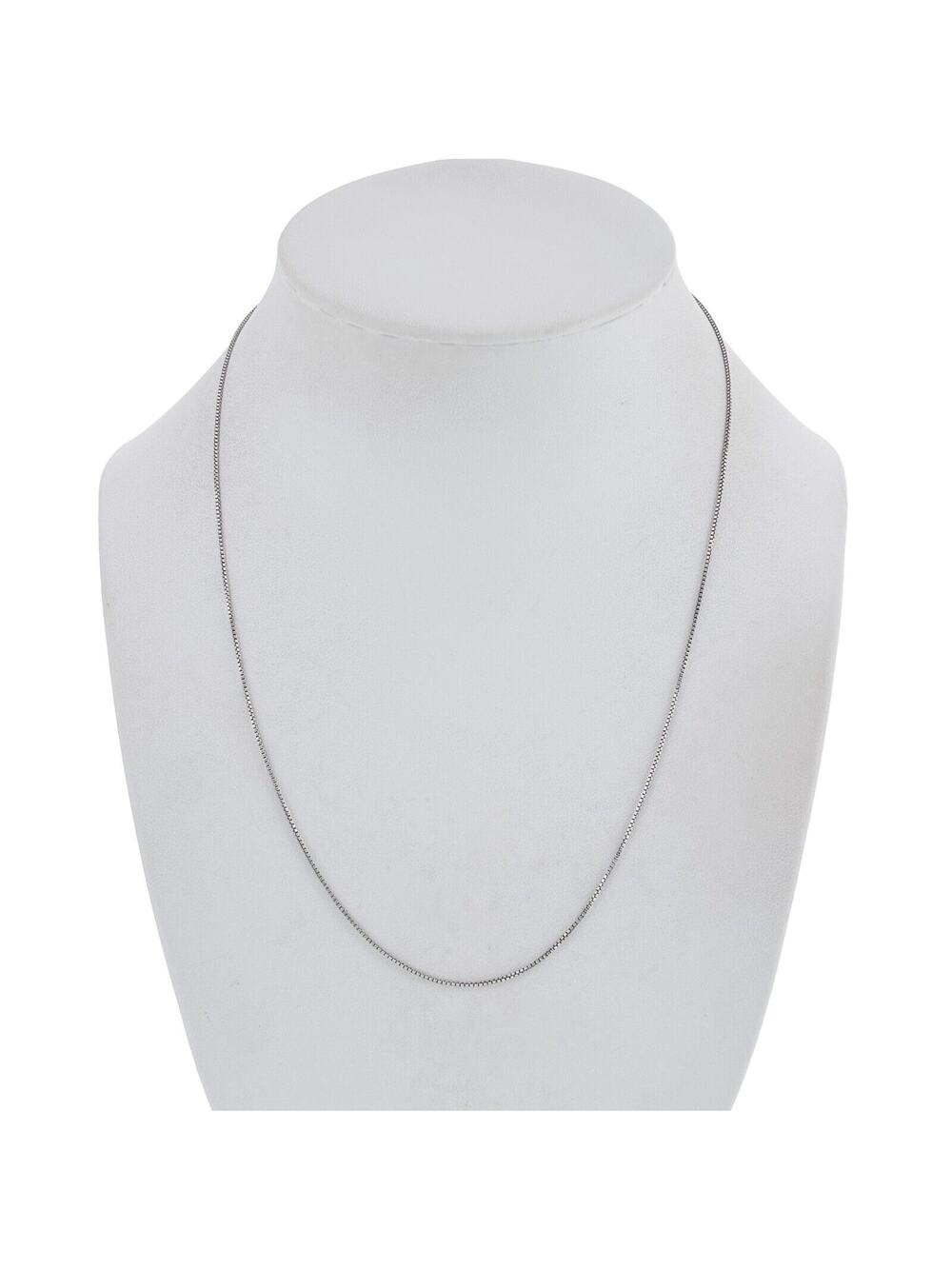 Vintage Italy Sterling Silver 925 0.9mm Box Chain Necklace 18"